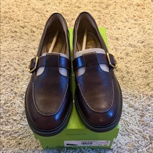 Sam Edelman Elaina t-strap loafers, brown, size 7.5, NWT